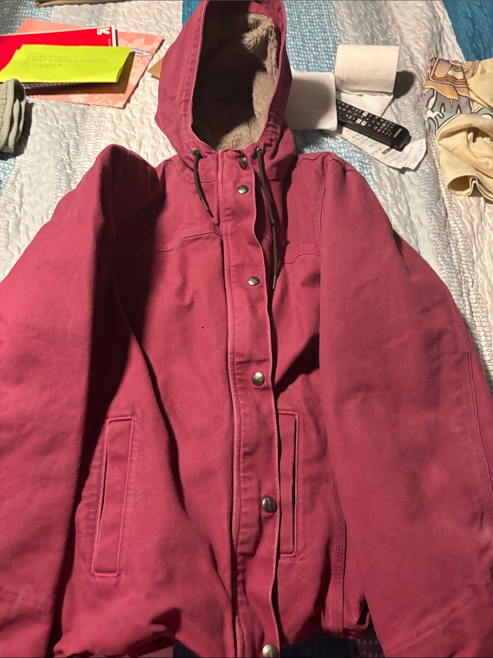 Carhartt Women's Hooded Puffer Jacket in Rose